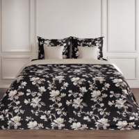 Dommelin Dommelin Dekbedovertrek Magnolia Satijn 400tc Zwart 240x200/220 cm
