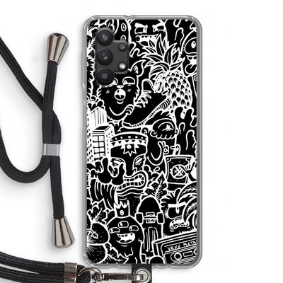 Vexx Black Mixtape: Samsung Galaxy A32 5G Transparant Hoesje met koord