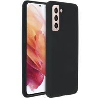 Accezz Liquid Silicone Backcover Samsung Galaxy S21 Telefoonhoesje Zwart