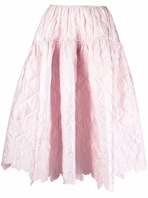 Cecilie Bahnsen jupe Joy à design matelassé - Rose
