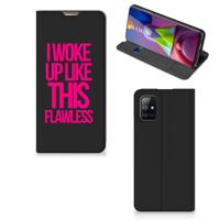 Samsung Galaxy M51 Hoesje met tekst Woke Up - Origineel Cadeau Zelf Maken