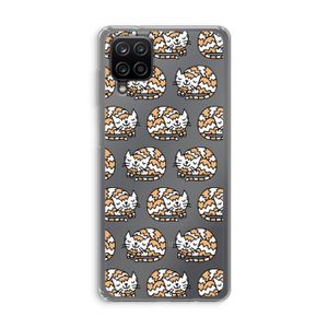 Slapende poes: Samsung Galaxy A12 Transparant Hoesje