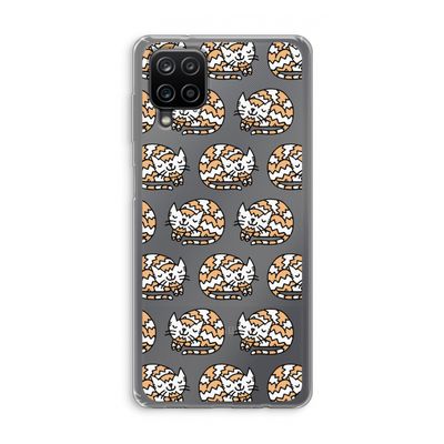 Slapende poes: Samsung Galaxy A12 Transparant Hoesje