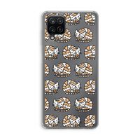 Slapende poes: Samsung Galaxy A12 Transparant Hoesje