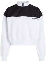 Karl Lagerfeld Jeans sweat à col zippé - Blanc