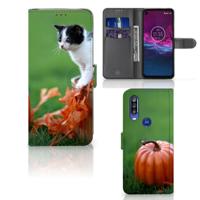 Motorola One Action | Telefoonhoesje | Met pasjeshouder | Kitten