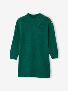 Tricot meisjesjurk groen