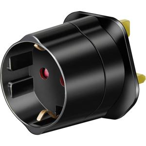 Brennenstuhl Travel Adapter earthed/GB netstekker adapter Type G (VK) Type F Zwart