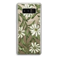 Wit bloemenpatroon: Samsung Galaxy Note 8 Transparant Hoesje