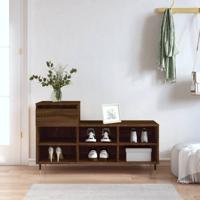 VidaXL Schoenenkast 102x36x60 cm bewerkt hout bruin eikenkleur