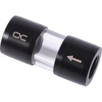 Alphacool eiszapfen acryl/acetal inline filter g1/4 inner thread (zwart/transparant)