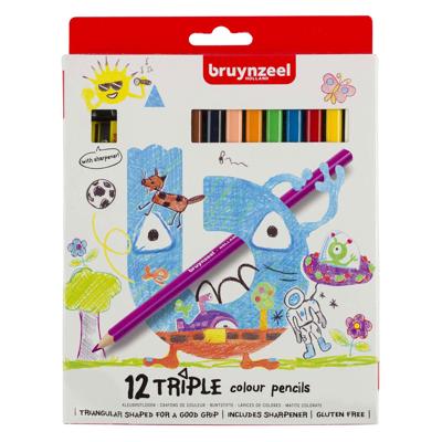 Bruynzeel Kleurpotloden triple 12 stuks