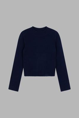 Chunky knit cashmere trui met hoge kraag