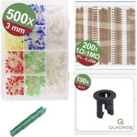 Quadrios 24O195 LED-assortiment Rood, Groen, Geel, Blauw, Wit 20 mA 3 V