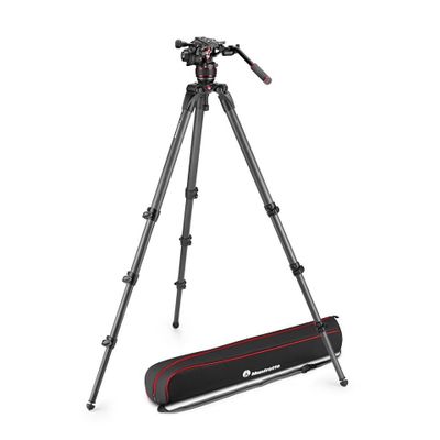 Manfrotto MVK608CTALL Nitrotech 608 Video Head + carbon Single Leg statiefkit
