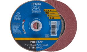 PFERD 67746185 PFC 180 A 60 PSF STEELOX Lamellenschijf Diameter 180 mm Boordiameter 22.23 mm RVS, Staal 10 stuk(s)