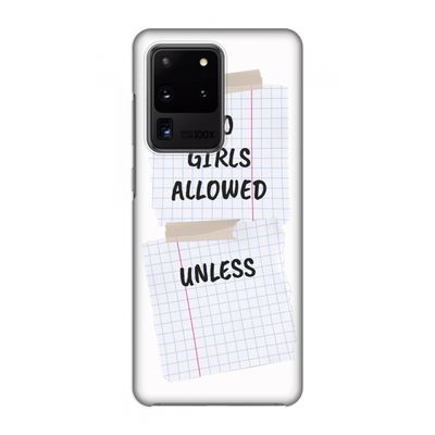 No Girls Allowed Unless: Volledig geprint Samsung Galaxy S20 Ultra Hoesje