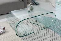 Extravaganter Glas Couchtisch FANTOME 90cm transparent - 37256 - thumbnail