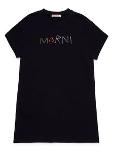 Marni Kids robe-polo à logo appliqué - Noir