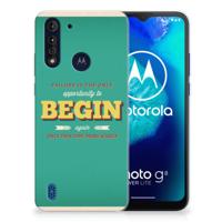 Motorola Moto G8 Power Lite | Siliconen hoesje | met naam Quote Begin
