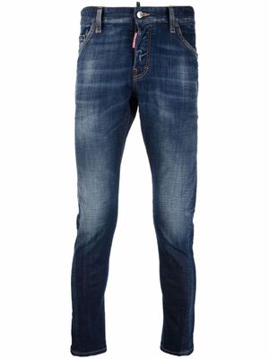 DSQUARED2 jean à patch logo - Bleu