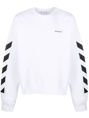 Off-White sweat en coton à logo imprimé - Blanc