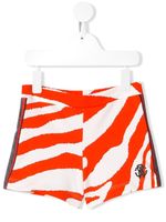 Roberto Cavalli Junior Short en jersey à imprimé Zebra - Rouge