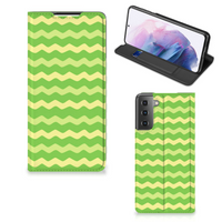 Samsung Galaxy S21 Plus Hoesje met Magneet Waves Green