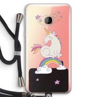 Regenboog eenhoorn: HTC U Play Transparant Hoesje met koord