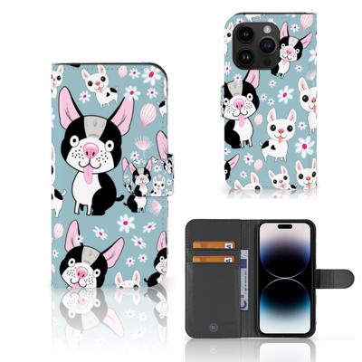 iPhone 15 Pro | Telefoonhoesje | Met pasjeshouder | Hondjes