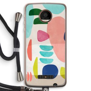 Bold Rounded Shapes: Motorola Moto Z Force Transparant Hoesje met koord
