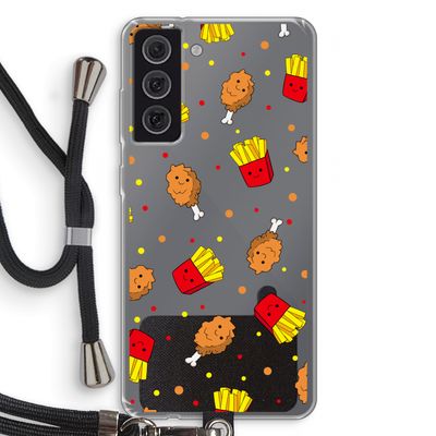 Chicken 'n Fries: Samsung Galaxy S21 FE Transparant Hoesje met koord
