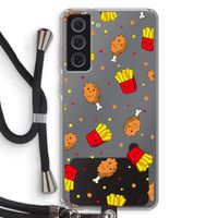 Chicken 'n Fries: Samsung Galaxy S21 FE Transparant Hoesje met koord