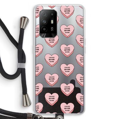 Chicks before dicks: Oppo A94 5G Transparant Hoesje met koord