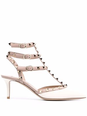 Valentino Garavani escarpins Rockstud en cuir - Tons neutres