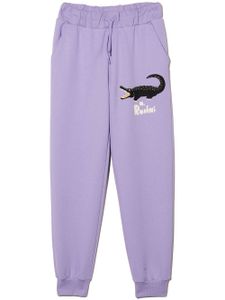 Mini Rodini pantalon de jogging à imprimé crocodile - Violet