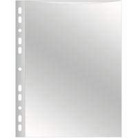 Q-CONNECT geperforeerde showtas A4 11-gaatsperforatie glashelder 50 micron pak van 25 stuks