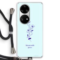 Bloom with grace: Huawei P50 Pro Transparant Hoesje met koord