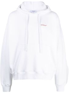 Off-White hoodie en coton à logo imprimé - Blanc