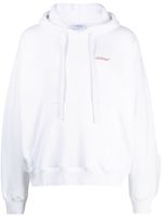 Off-White hoodie en coton à logo imprimé - Blanc