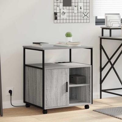 Kantoor kast met wiel Grijs sonoma 60 x 46 x 67 cm Bewerkt hout
