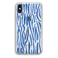 Blauwe nerven: iPhone XS Transparant Hoesje