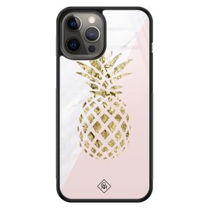 iPhone 12 Pro Max glazen hardcase - Ananas