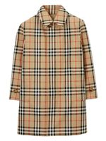 Burberry Kids manteau réversible à carreaux - Marron