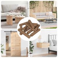 Houten Dowels 12 pcs Bruin 8 x 35 mm Massief hout