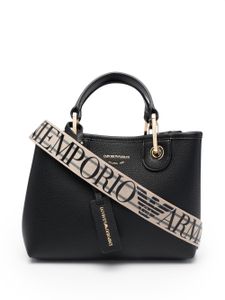 Emporio Armani sac cabas à breloque logo - Noir