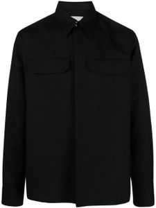 Jil Sander surchemise à col pointu - Noir