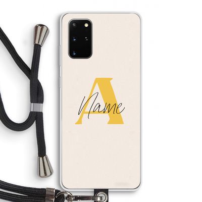 Amber Script: Samsung Galaxy S20 Plus Transparant Hoesje met koord