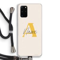 Amber Script: Samsung Galaxy S20 Plus Transparant Hoesje met koord