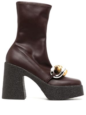 Stella McCartney bottines Skyla 110 mm - Marron